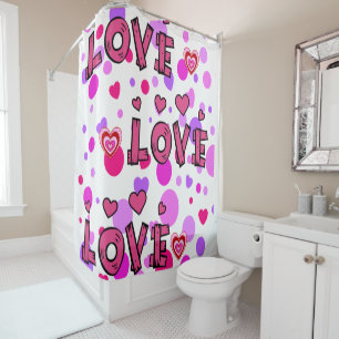 Rideaux De Douche Saint Valentin Douche rideau, Amour