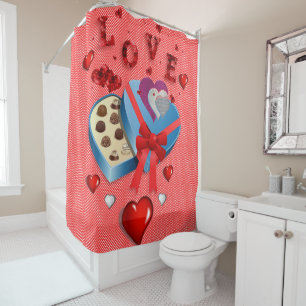 Rideaux De Douche Saint Valentin Douche rideau, Amour