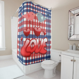 Rideaux De Douche Saint Valentin Douche rideau, Amour