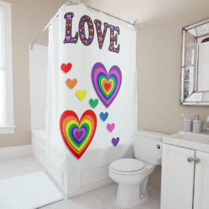 Rideaux De Douche Saint Valentin Douche rideau, Amour