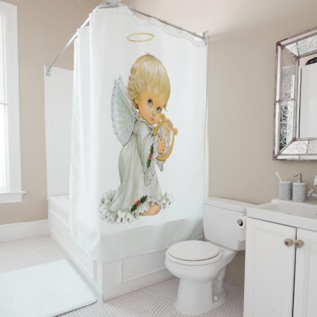 Rideaux De Douche Saint Valentin Douche rideau, Ange (En situation)