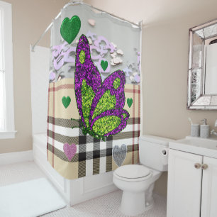 Rideaux De Douche Saint Valentin Douche rideau, Papillon