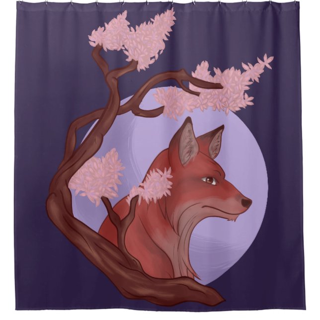 Rideaux De Douche Sakura Fox (Devant)