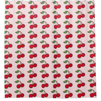 Rideaux De Douche Salle de bain Cherry Rockabilly Décor Douche ridea