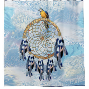 Rideaux De Douche Salle de bain Exotic Blue Dream Catcher
