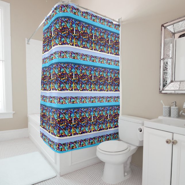 Rideaux De Douche Salle de bain Renaissance moderne (En situation)