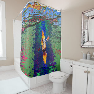 Rideaux De Douche Salle de bains Kayaking de sports aquatiques