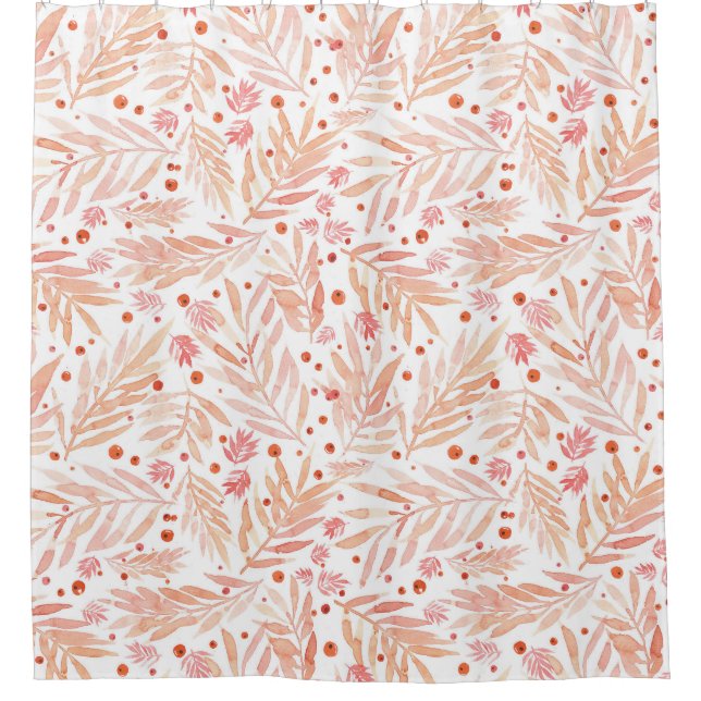Rideaux De Douche Salmon Foliage (Devant)