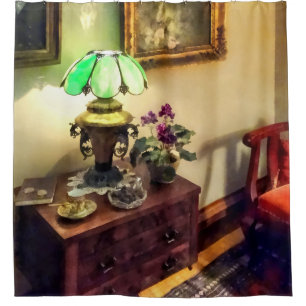 Rideaux De Douche Salon Cozy avec Lampe à Pétales de Fleur