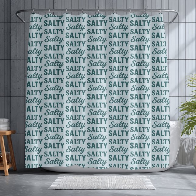 Rideaux De Douche Salty Life | Blue Surf Graphic Beach House Decor (Créateur téléchargé)