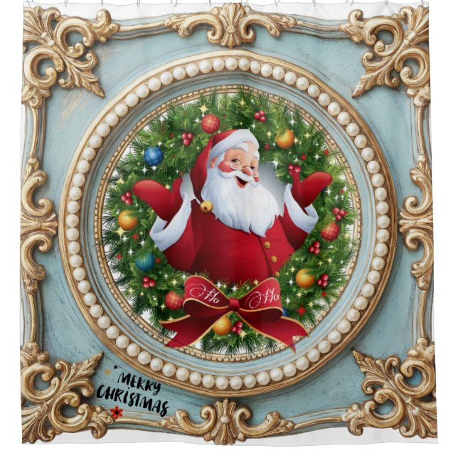 Rideaux De Douche Santa Noël  (Devant)