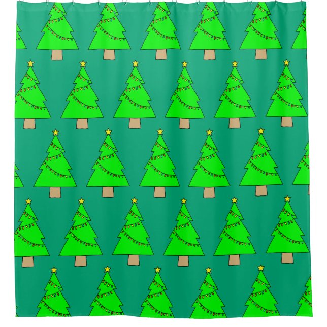 Rideaux De Douche Sapin de Noël (Devant)