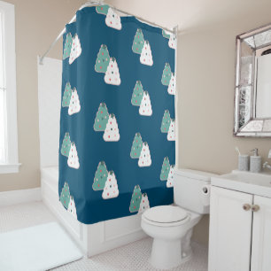 Rideaux De Douche Sapin de Noël Biscuit Glaçé Ajouter n'importe quel