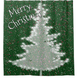 Rideaux De Douche Sapin de Noël Enchanted Winter Glow