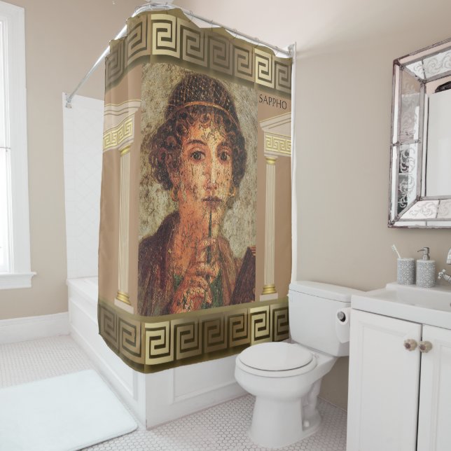 Rideaux De Douche SAPPHO (Poète de la Grèce antique) (En situation)