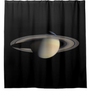 Rideaux De Douche Saturne éclairée par le soleil, planète géante gaz
