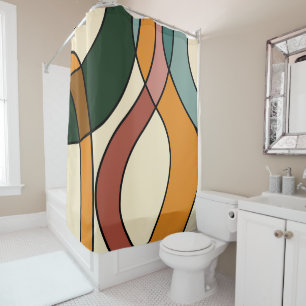 Rideaux De Douche Savane Sereine Douce Abstraite Moderne Terreuse