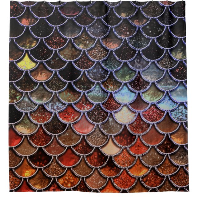 Rideaux De Douche Scales de sirènes de Parties scintillant de luxe E (Devant)