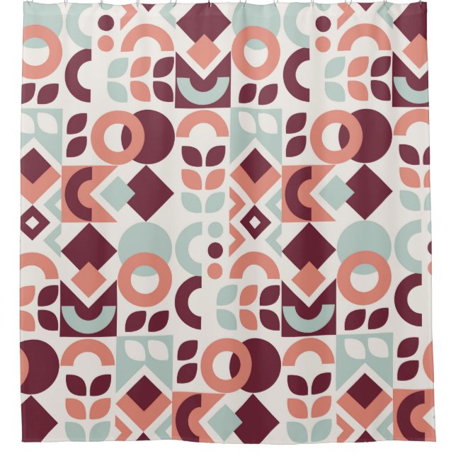 Rideaux De Douche Scandinavian pattern design. Simple modern retro b (Devant)