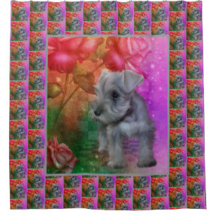 Rideaux De Douche Schnauzer Chien Chien Chien Chien Animal Art