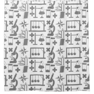 Rideaux De Douche Science Biologie Physique Géologie Motif de mathém