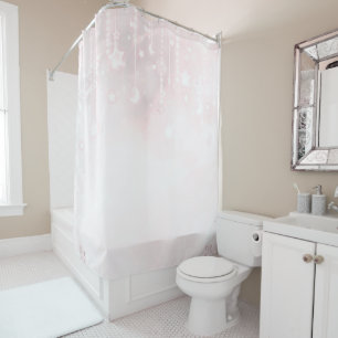 Rideaux De Douche Scintille petite étoile rose oré luminescence céle