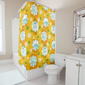 Rideaux De Douche Scooby-Doo | Modèle floral de caractère