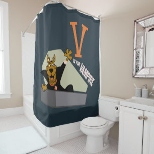 Rideaux De Douche Scooby-Doo   V est pour Vampire
