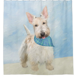 Rideaux De Douche Scottish Terrier Wheaten Dog Painting Art original