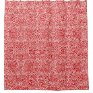 Rideaux De Douche Scribbleempreintes rouges