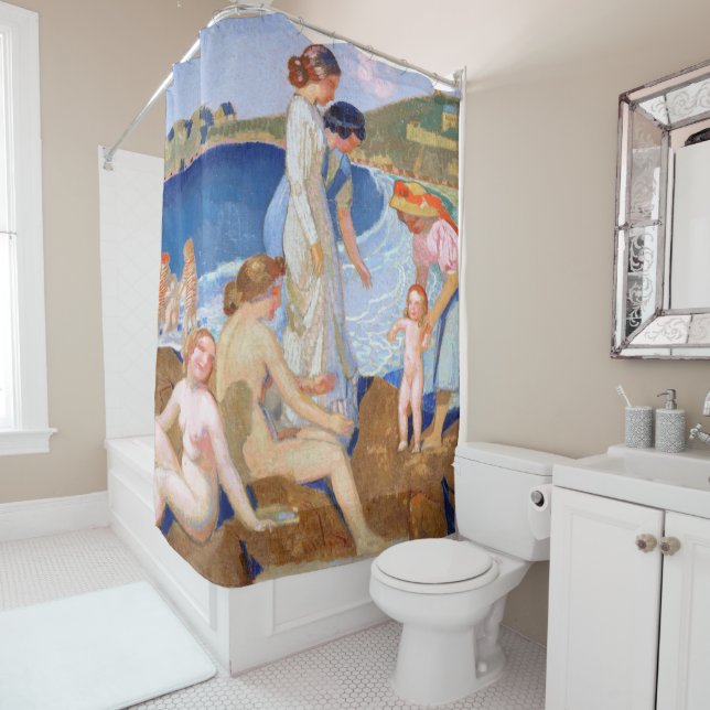 Rideaux De Douche Sea Bathing, Maurice Denis (En situation)