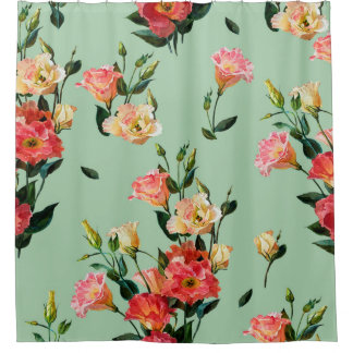 Rideaux De Douche Seamless floral pattern in victorian style. Bouque