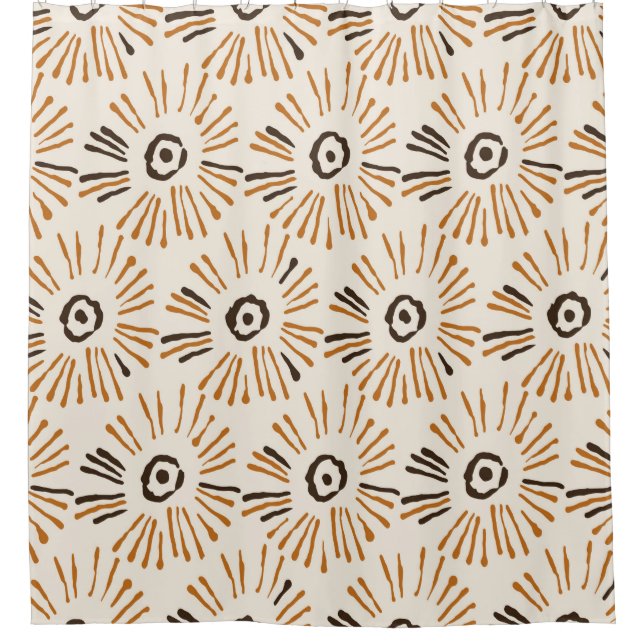 Rideaux De Douche Seamless geometric batik floral pattern on autumn  (Devant)