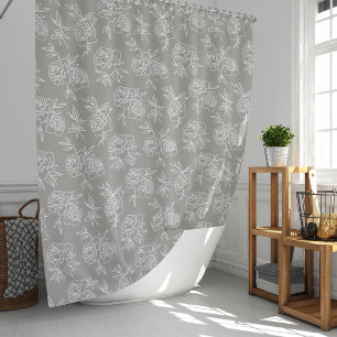 Rideaux De Douche Secret Garden Modern Floral Pattern