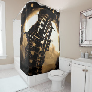 Rideaux De Douche Sepia Steampunk