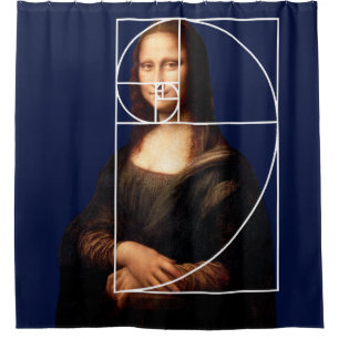 Rideaux De Douche Séquence Leonardo da Vinci Mona Lisa Fibonacci