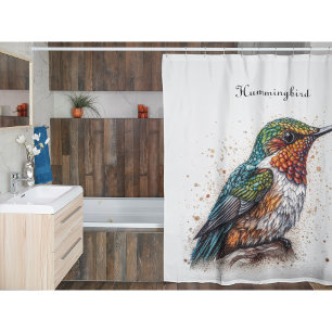 Rideaux De Douche Serenade de colibri bijoux, coutume