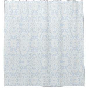 Rideaux De Douche Sérénité Bleu Shabby Chic Floral Damask Modèle