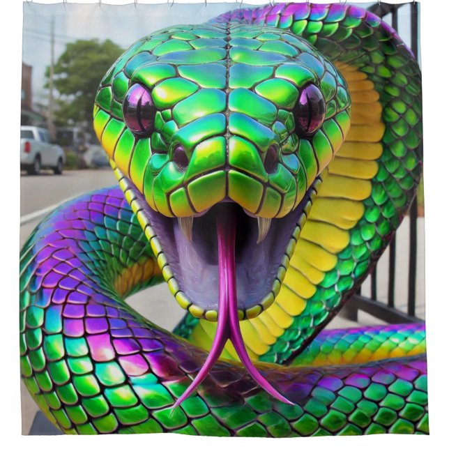 Rideaux De Douche Serpent Vert (Devant)