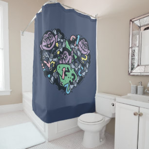 Rideaux De Douche Sésame Sésame   Comte von Count Doodle Heart