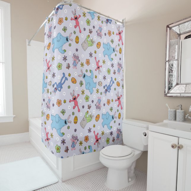 Rideaux De Douche Sesame Street Bunny Motif (En situation)