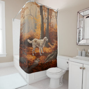 Rideaux De Douche Setter anglais en automne Leaves Fall Inspire