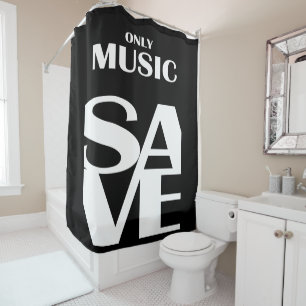 Rideaux De Douche Seule La Musique Économise.