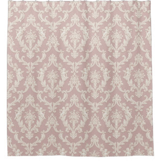 Rideaux De Douche Shabby Chic Blush Angelic Damask Shower Curtain   