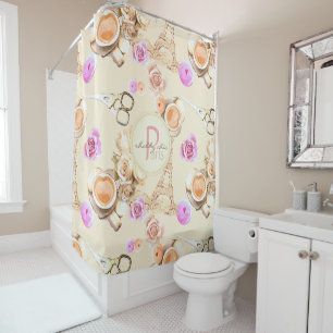 Rideaux De Douche Shabby Chic dans Paris Vintage