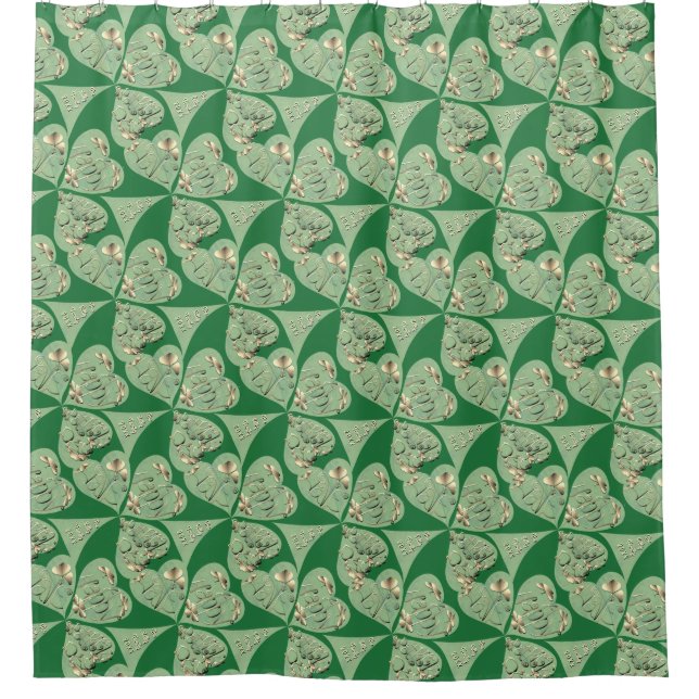 Rideaux De Douche shamrock "Bonne Saint Patrick" (Devant)