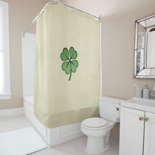 Rideaux De Douche Shamrock irlandais chic (En situation)