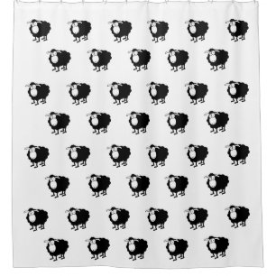 Rideaux De Douche Sheeps noirs