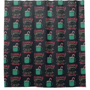 Rideaux De Douche Shimmy Shimmy Cocoa Motif de Noël