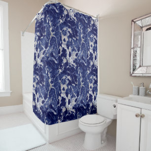 Rideaux De Douche Shower Curtain : Les Pavés bleus et les Pavés gris